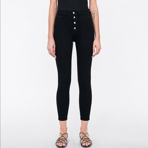 Zara High Waisted Button Fly Jean